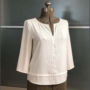 Ann Taylor Split-Neck Boxy Top